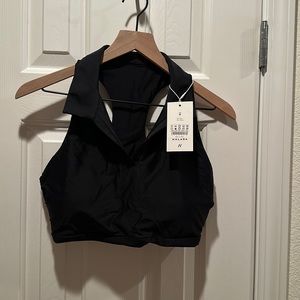 Halara black crop top